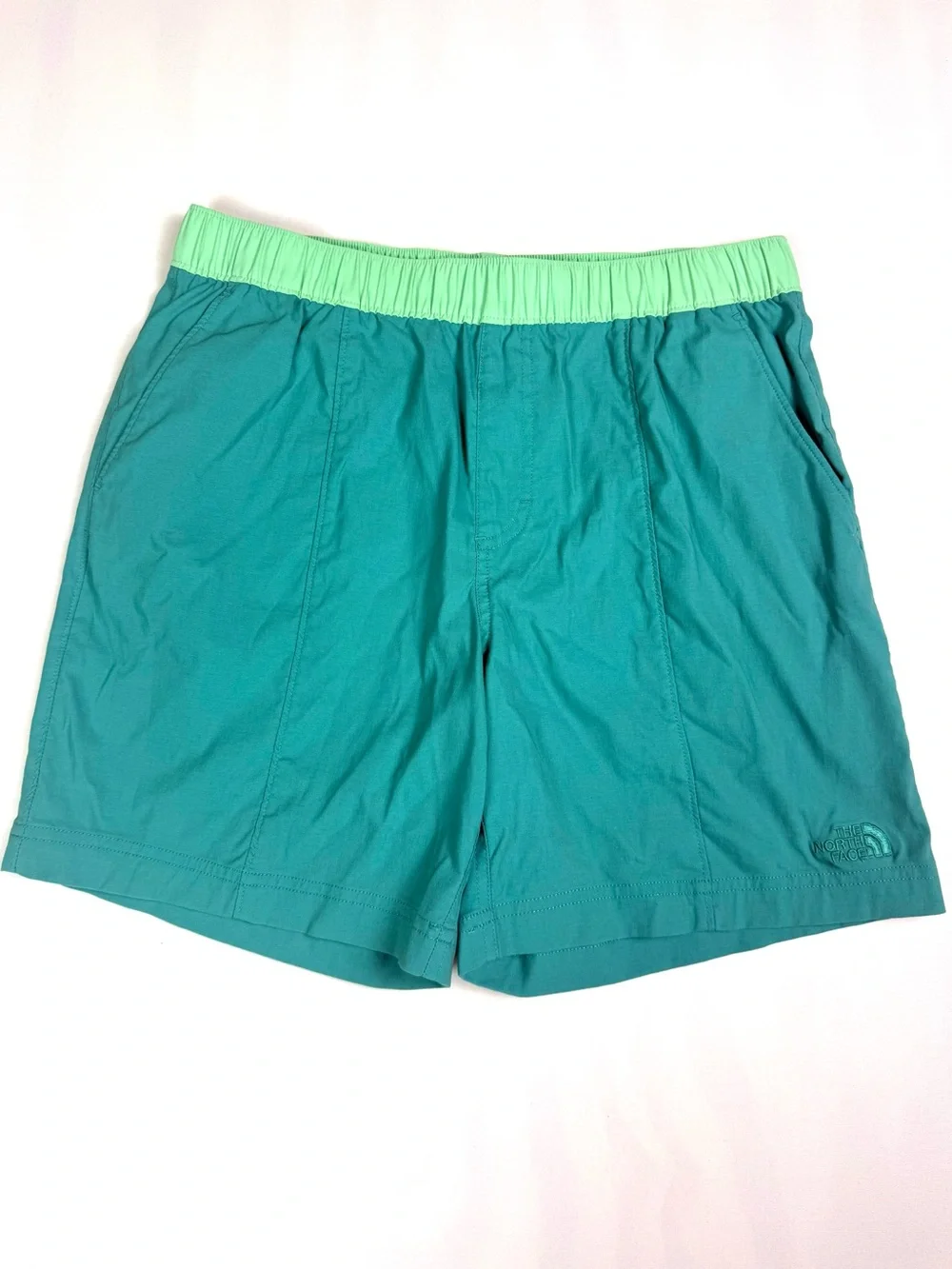 The North Face Class V Pull-On Shorts Men Small Teal Green 6” Inseam
